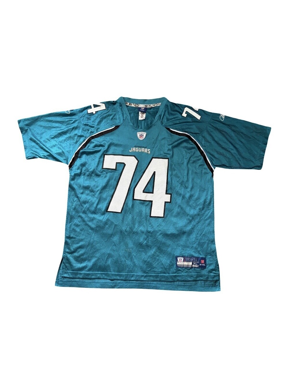 VTG REEBOK NFL JACKSONVILLE JAGUARS AARON KAMPMAN TEAL FOOTBALL JERSEY SIZE XL